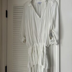 Current Air Cream Pleated Dress